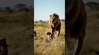 Majestic Giant Lion and Playful Cubs in the African Savanna 🐾 | CGI Video