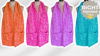 Super Easy Pocket Scarf for Beginners – Perfect First Project!