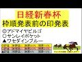 日経新春杯2021　注目馬