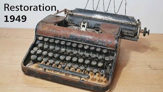 RESTORATION antique TYPEWRITER Olympia from 1949. Amazing Restoration of a RUSTY typewriter.
