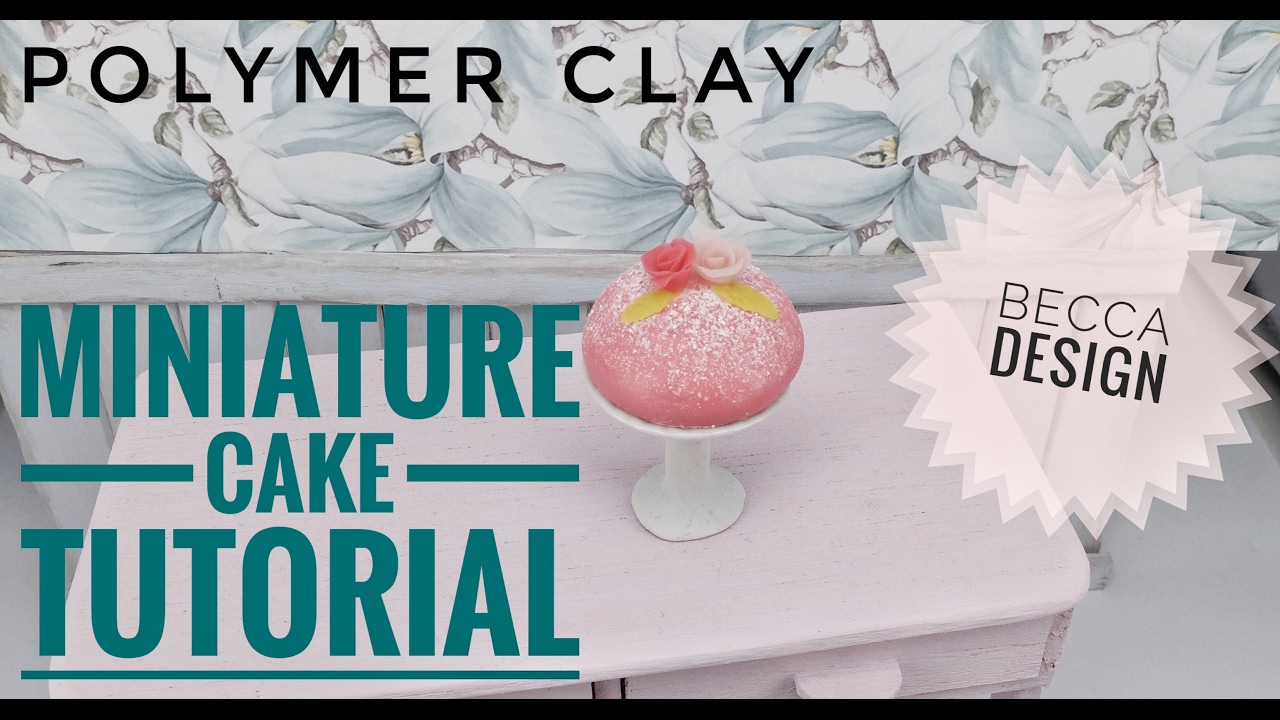 Miniature Cake Polymer Clay Tutorial Youtube
