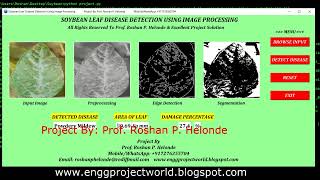 Soybean Leaf Disease Detection Using Image Processing Python Project With Source Code