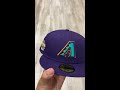 arizona diamondbacks 2001 world series new era 59fifty fitted hat purple gray under brim