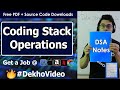 Coding Push(), Pop(), isEmpty() and isFull() Operations in Stack Using an Array| C Code For Stack