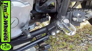 IMS Foot pegs and Shift Lever Installation and Review on KLR650