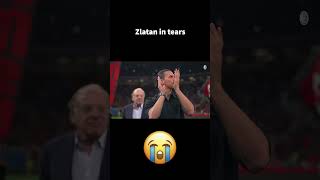 😞🔥 Zlatan Ibrahimovic in tears after San Siro's final tribute 🔥😞 #zlatan  #footballshorts