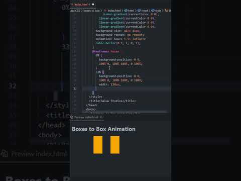 Boxes To Box Animation HTML And CSS Tutorial For Beginners 2022 #shorts ...