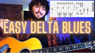 Robert Johnson Guitar Lesson - Me and the Devil Blues Tutorial - Easy Delta Blues Fingerstyle