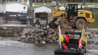 Dresden: Carolabrücke kurz & direkt - 15.11.2024 -  Teil 2 (Bau des Dammes in der Elbe)