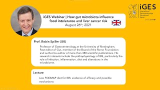 iGES Lecture: "Low FODMAP diet for IBS" by Prof. Robin Spiller