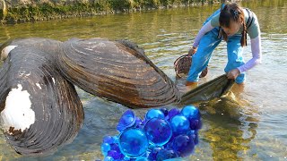 😲😲 Giant Clam, Giant Surprise: Girl Finds Mutated Mussel, Solving It Reveals River's Riches