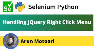 Handling JQuery Right Click Menu using Selenium Python (Selenium Python)