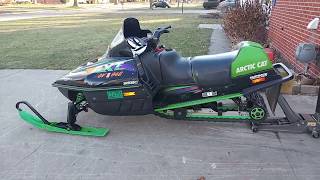 1997 Arctic Cat EXT 580 EFI walk around, startup and running