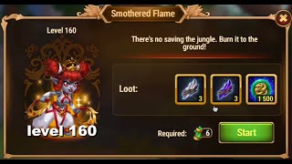 Level 160 Boss,  Smothered Flame,   King of Jungle, Hero Wars: Dominion Era