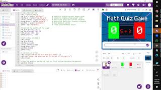 Math Quiz Game | Python Editor | PictoBlox