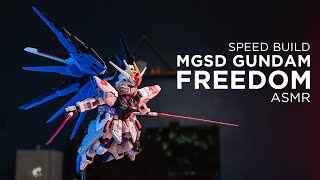 MGSD FREEDOM GUNDAM Speed Build | NOOB Builds his first MGSD GUNDAM | ASMR