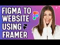 How to Convert Figma Design to Website Using Framer (Portfolio Creation l Figma to Framer)
