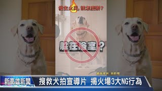 《大大寬頻》20240911 搜救犬拍宣導片 揭火場3大NG行為