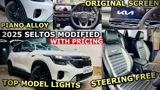 2025 KIA SELTOS HTE BASE MODEL FULLY MODIFIED WITH PRICE | KIA SELTOS MODIFICATION