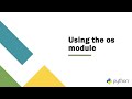 Using the os module in python