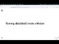 Testing Python with doctest