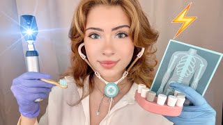 ASMR FASTEST Doctor, Nurse, Chiropractor, Cranial Nerve Exam, Dentist Medical Examination EVER ⚡