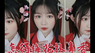 【中长发汉服发型】你是万花丛中的惊鸿一瞥（怎得梅花扑鼻香）