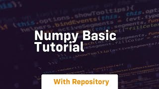numpy basic tutorial