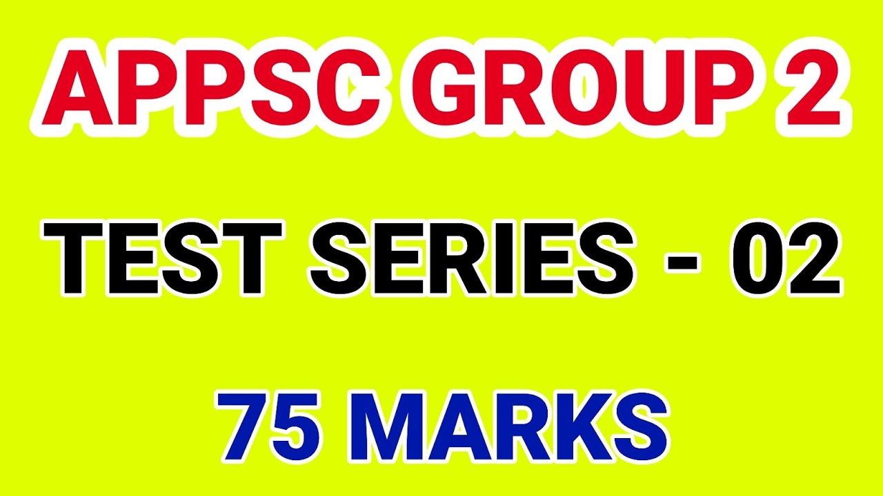 APPSC Group 2 Model Paper 02, APPSC LATEST NEWS TODAY, Appsc Group 2 ...