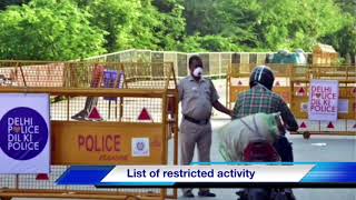 Delhi red zone area | List of restricted activity in Delhi