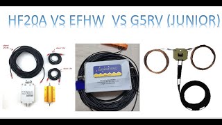 #087 Antena hf20a vs efhw vs g5rv junior