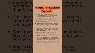 Women's Psychology Exposed ! #psychologyfacts #motivation #facts #psychology #quotes