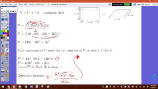 ap calculus ab - optimization - box problem