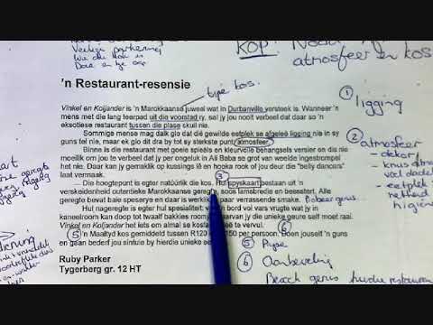 Transaksionele Tekste Restaurant Resensie - YouTube