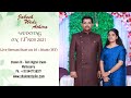 JABESH WITH ATHIRA WEDDING LIVE WEB CAST ON 13-11-2021 10:30 AM I.S.T