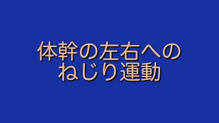 体幹の左右へのねじり運動　Torsion movement to the left and right of the trunk