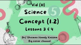 Science Primary 5 First term 2024/25 Concept 1.2  Lessons 3,4 |شرح الساينس سنة خامسة ابتدائي لغات