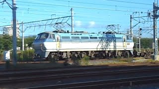 2024.08.23 JR貨物 EF66-123 + コキ16両 通過 千里丘駅～岸辺駅間