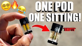 How many BLINKERS to finish a STIIIZY POD!? | STIIIY PINK ACAI | LIVE ONE POD IN ONE SITTING!