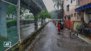 Kolkata City Walking Tour in Heavy Rain - Kolkata City Tour - 4K Video Ultra HD