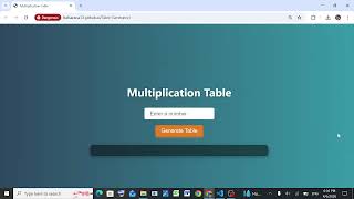How to make multiplication table generator in Javascript | Javascript multiplication table generator