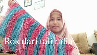 Ide kreatif (Kreasi) dari tali rafia💫Cara membuat rok papua / rumbai  dari tali rafia dengan mudah