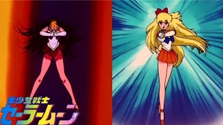 [1080p] Fire Soul \u0026 Crescent Beam (Sailor Mars \u0026 Sailor Venus Attack)