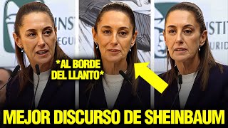 SHEINBAUM AL BORDE DEL LLANTO TRAS DAR EL MEJOR DISCURSO DE SU VIDA