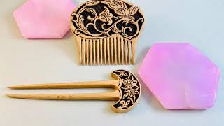 How to make a wooden Hair Comb -Unique jewelry- DIY at home