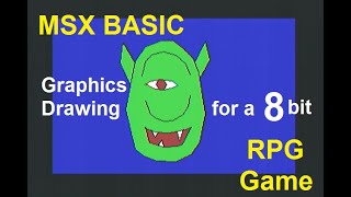 MSX Computer Monster Drawing for BASIC Game