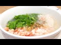 สูตรและวิธีทำข้าวต้มกุ้งสับ thai rice with soup easyfoodgoodhealth by andy