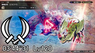 【MHRS PC】傀異討究：エスピナス Lv120 双剣 ソロ 03'44''31/Anomaly Investigation: Espinas Lv120 Dual Blades Solo