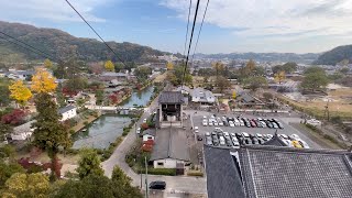 岩国城ロープウエー 紅葉 上りノーカット 山麓駅-山頂駅 約 3分　IWAKUNI ROPEWAY　2022.11.20