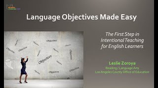 Language Objectives Made Easy ELA Reading